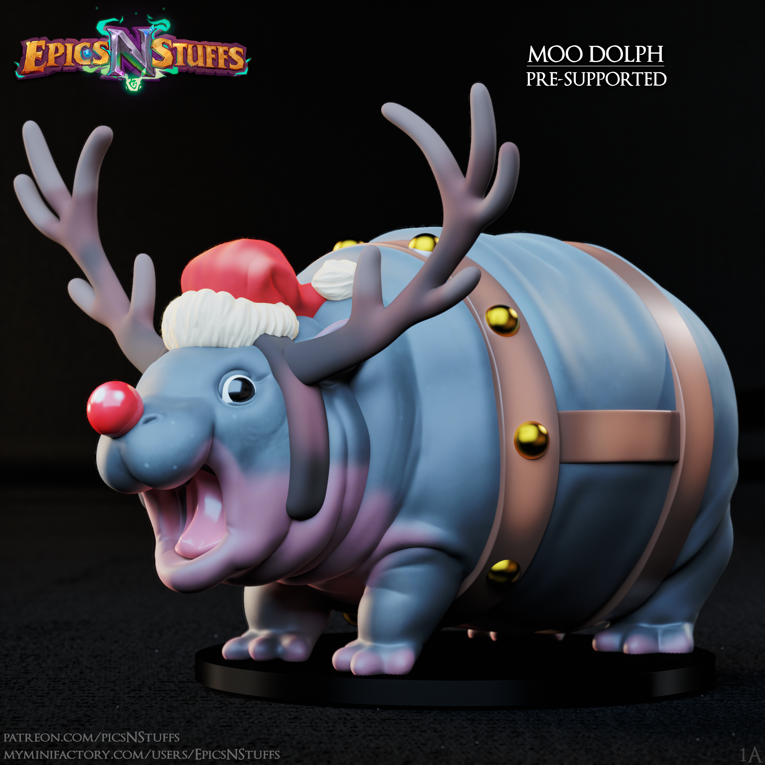 Moo Dolph Miniature, Pre-Supported